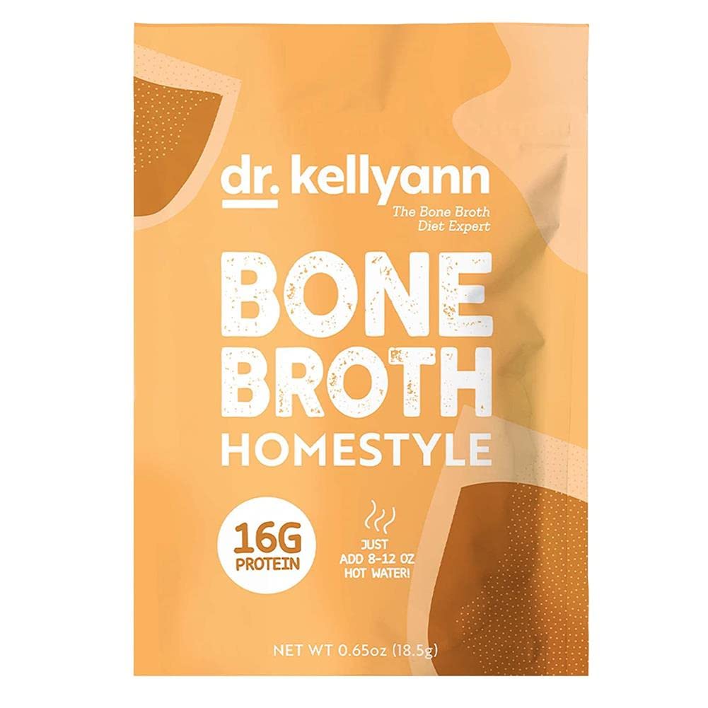 Dr. Kellyann Bone Broth Collagen Powder Packets – 16g Protein, Keto & Paleo-Friendly, 4.55 Ounce (Pack of 1)