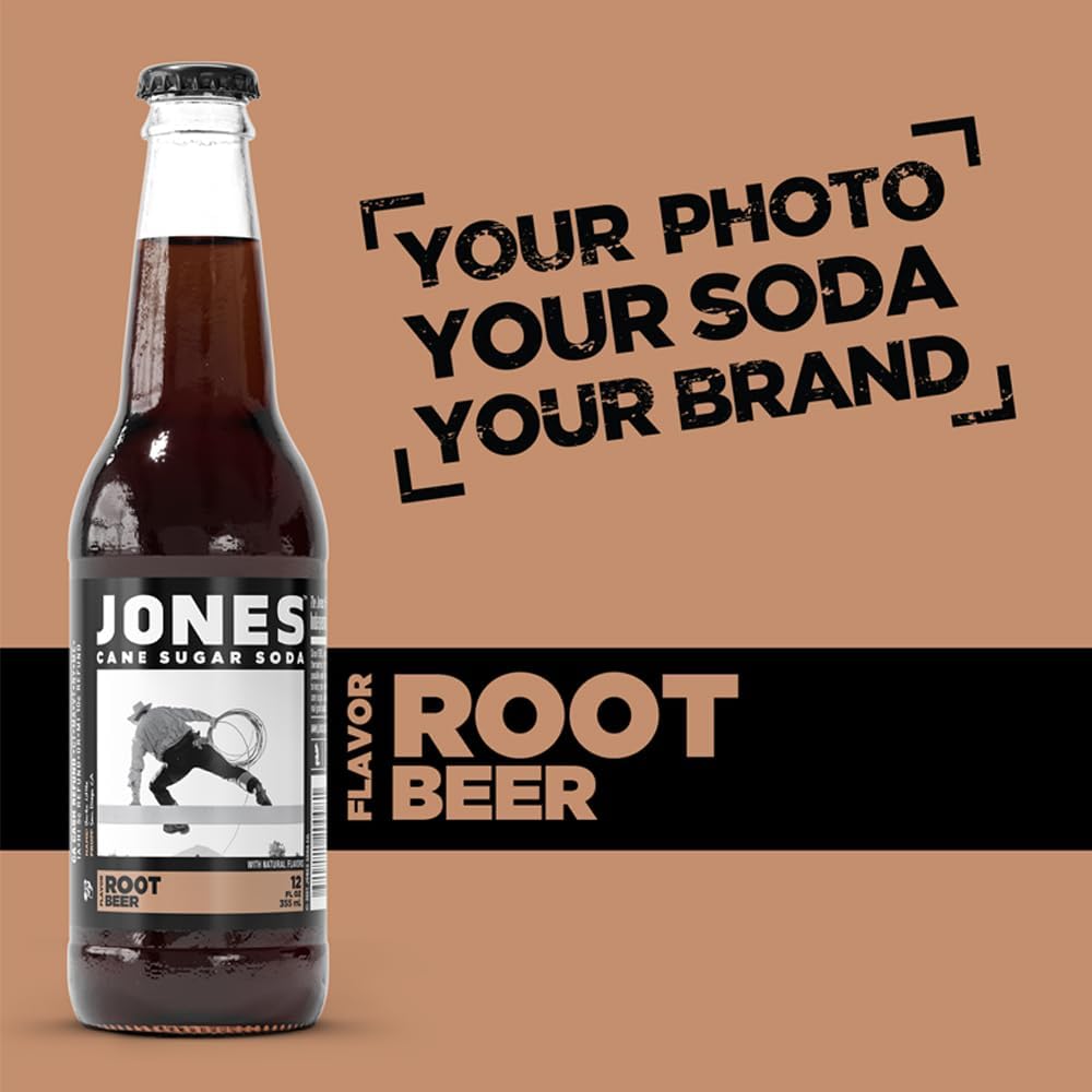 Jones Soda Co. Root malt-inspired | Craft Soda | 12 Oz Glass Bottles | 12-Pack | Made with 100% Cane Sugar