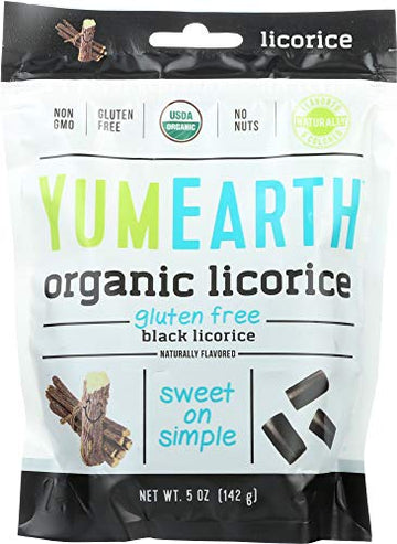 Organic Gluten Free Licorice Black Yum Earth 5 Oz Bag