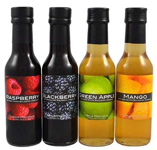 Baja Precious - Infused Balsamic Quartetto - Raspberry, Blackberry, Green Apple & Mango (Pack Of 4 X 150Ml)