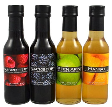 Baja Precious - Infused Balsamic Quartetto - Raspberry, Blackberry, Green Apple & Mango (Pack Of 4 X 150Ml)