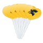 GRAPHICS & MORE Cupcake Toppers Set of 6, Acrylic, Heart Design, ETSU Secondary Logo, One Size, East Tennessee State University