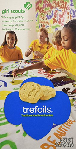 girl Scout cookies Trefoils A Traditional Shortbread cookie - 1 Box of 36 cookies (Packaging may vary)