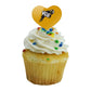 GRAPHICS & MORE Cupcake Picks Set of 6, Acrylic, Heart Design, Virginia Commonwealth University, One Size