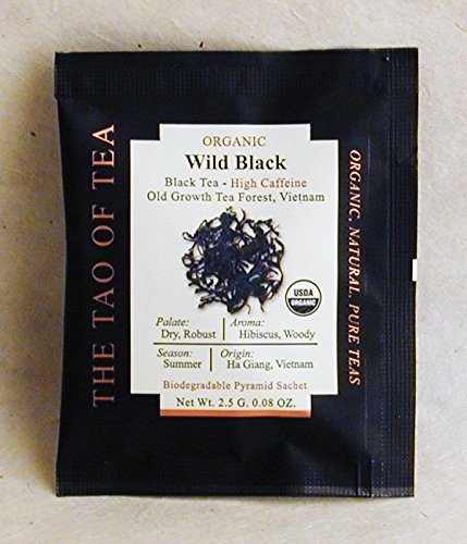 The Tao of Tea Wild Black Box Pyramid Sachets, 15 Count, Premium Black Tea, 1.32 Ounce - Rich Flavor & Aroma