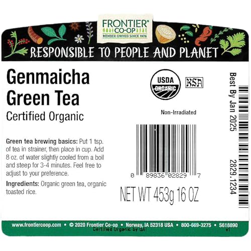 Frontier Co-Op Genmaicha Tea, Certified Organic | 1 Lb. Bulk Bag