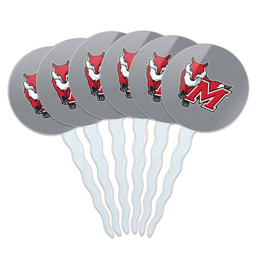 GRAPHICS & MORE Marist College Secondary Logo Cupcake Picks Toppers Decoration Set of 6