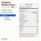 Great River Organic Milling Organic Barley Flour | Unbleached, Unbromated, Non-GMO, Kosher | High Fiber, Nutty Flavor Perfect fo