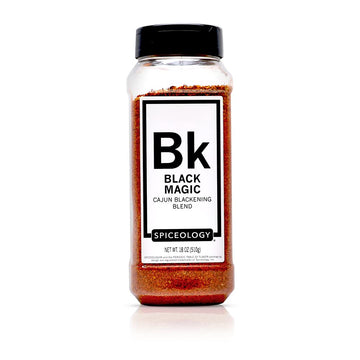 Spiceology - Black Magic - Cajun Blackening Spice Blend - Spicy Creole Dry Rub And Seasoning - Use On: Beef, Chicken, Mac N' Cheese, Turkey, Butter, Seafood Or Nuts - 18 Oz