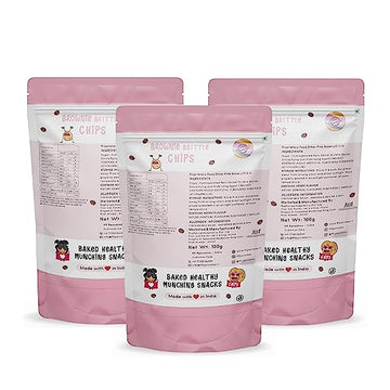 99 Pancakes Brownie Brittles Chips Coffee (Pack Of 3, 100 Grams Each) - Coffee & Chocolate Chips Crackers - Made With Fine Ingre