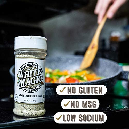 Gourmet All-Purpose Seasoning (5 Oz.) Original White Magic Dry Rub Spice Powder Best Served On Seafood, Vegetables, Grilled Chic