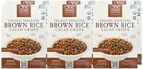 One Degree Organic Foods Sprouted Brown Rice Cacao Crisp, 10 Ounce (Pack of 6)