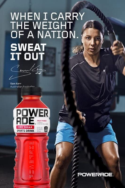 WESTERNMBY POWERADE Zero Fruit Punch, Pack of 10 Bottles, 20 Fl Oz Each, Total 200 Fl Oz
