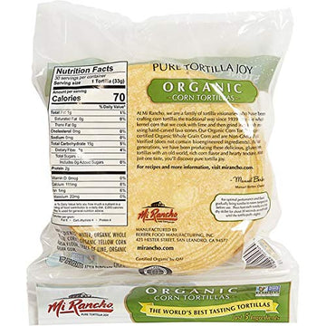 Mi Rancho Organic Yellow Corn Tortillas, 30 ct, OU Kosher, NON-GMO, 2.18 lbs (Pack of 2)