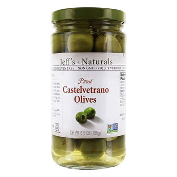 Jeffs Naturals Olives Pitted castevetrno 5.5 oz