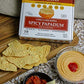 Pride Of India - Spicy Chickpea Masala Papadum Lentil Crisp, Pack of 6 - 10 count Box (3.53oz - 100gm) - Instant Popping Chips,