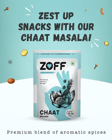 Zoff Chaat Masala 200G | Seasoning | Vegan, Preservative Free | All Natural & No Artifical Ingredients | Authentic Indian Spice