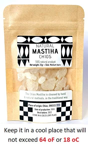 Terra Greek Chios Mastiha Tears Gum 100% Natural 20g - White
