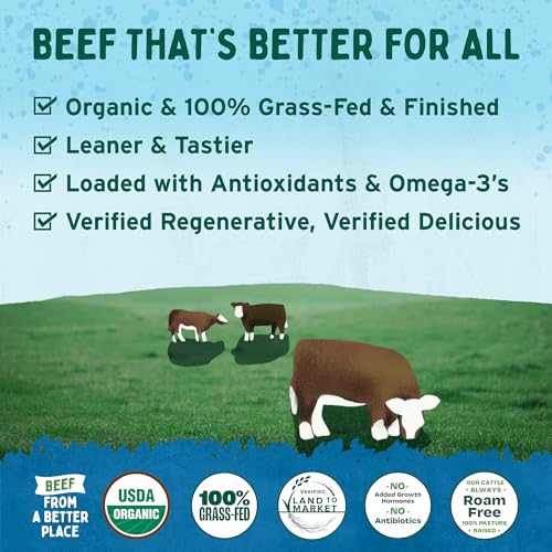 Verde Farms, Ground Beef 85% Lean/15% Fat, Organic, Grass-Fed, 1 lb