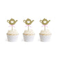 24 Pcs Golden Glitter Teapot Cake Cupcake Toppers Picks For Tea Party Baby Shower Wedding Birthday Decorations