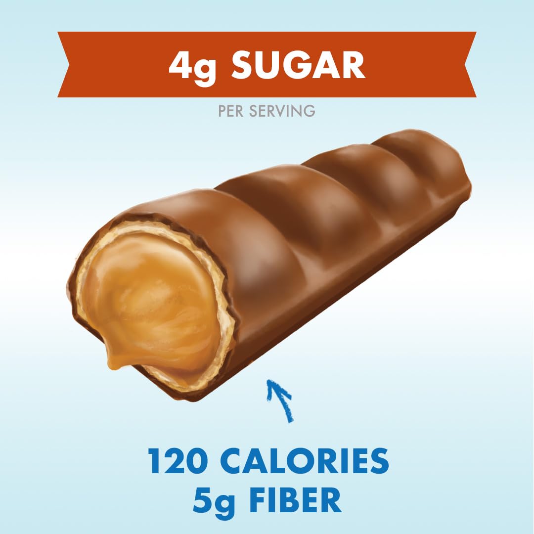 Rip Van Crispy Choco - Chocolate Coated Peanut Butter Wafer Bars - Low Sugar Fudge and Peanut Butter Cream Filled Snack - 12 Pac
