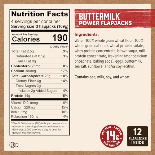 KODIAK CAKES POWER FLAPJACKS FROZEN BUTTERMILK PANCAKE 15.38 OZ - 0705599013221