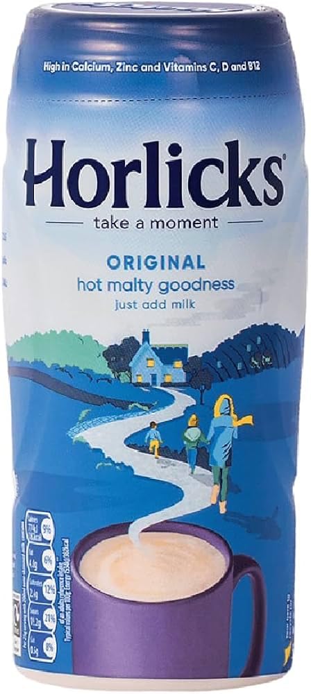 Horlicks Original Malted Milk Powder, Beverage Mix From England, Free of Artificial Colors, Sweeteners and Preservatives, 400 Gr