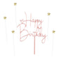 Happy Birthday Cake Topper Cake Decoration Birthday Cake Supplies (Pink star cake topper)