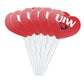 GRAPHICS & MORE Cupcake Picks Set of 6, Acrylic, University of the Incarnate Word, Heart Decoration, One Size, Model CUPCAKE.HEART.CLCINC.Z008334