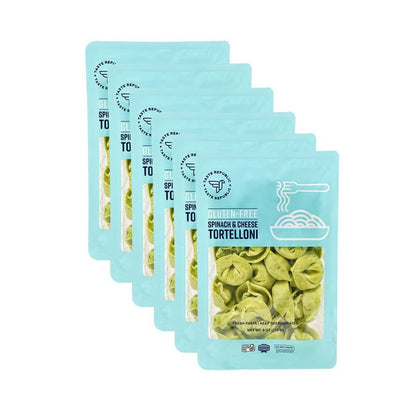 Gluten-Free Tortelloni, Spinach and Cheese Filled Fresh Pasta, Cooks in Just 3 Minutes by Taste Republic, Frozen, 9oz (6 pack)