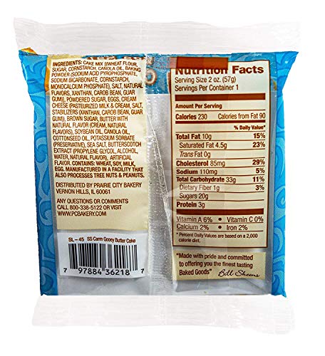 Prairie City Bakery Sea Salt Caramel Ooey Gooey Butter Cake, 1 Box, 10 Cakes