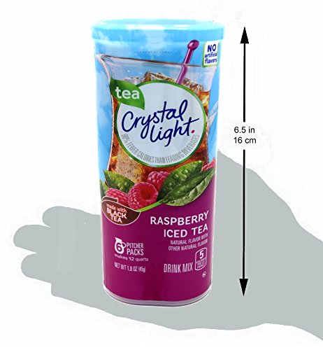 Crystal Light Raspberry Iced Tea Canister, 1.6 Ounce (Pack of 2)