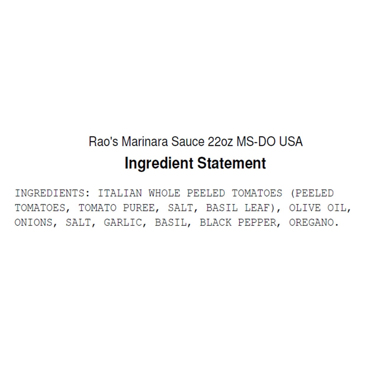 Rao'S Homemade Marinara Sauce (22 Ounce ., 2 Pk.), 22 Ounce (980226016)