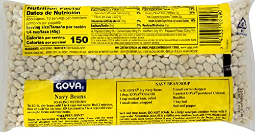 Goya Foods Navy Beans, Dry, 16 Ounce (Pack Of 24)
