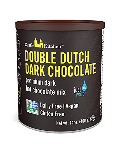 Castle Kitchen Double Dutch Dark Chocolate Premium Hot Cocoa Mix - Dairy-Free, Vegan, Plant Based, Gluten-Free, Non-Gmo Project