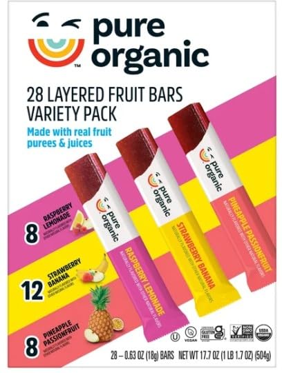 Pure Organic Layered Fruit Bars Variety Pack 28 Count