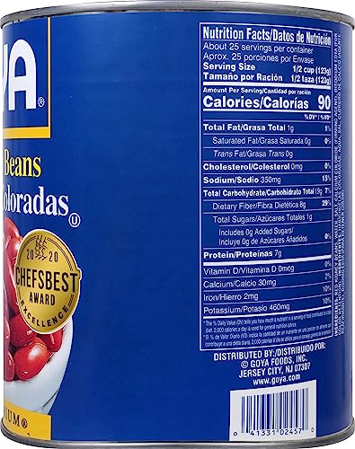 Goya Foods Red Kidney Beans, 110 Ounce (Pack Of 6)