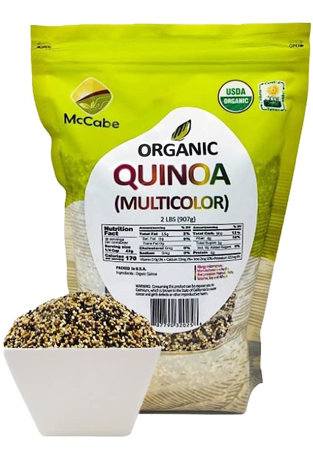 Mccabe Organic Multicolor Quinoa - Multicolor Quinoa Organic | Rich With Fiber & Minerals | Usda And Ccof Certified | Packed In