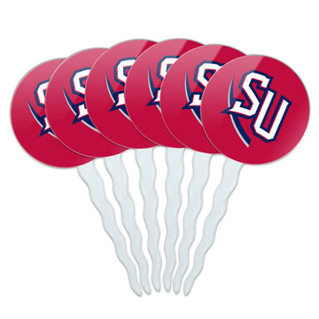 GRAPHICS & MORE Shenandoah University Secondary Logo Cupcake Picks Toppers Decoration Set of 6