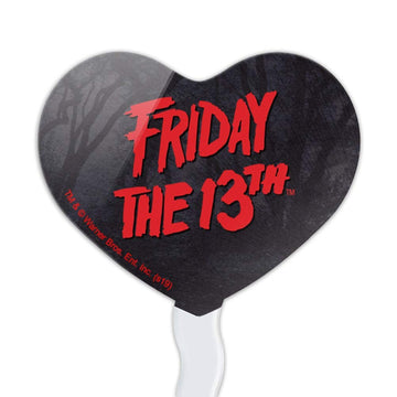 GRAPHICS & MORE Cupcake Picks Set of 6 - Friday the 13th Logo Heart Decoration - Multi Color - Model: CUPCAKE.HEART.WBGAM030.Z004801_8
