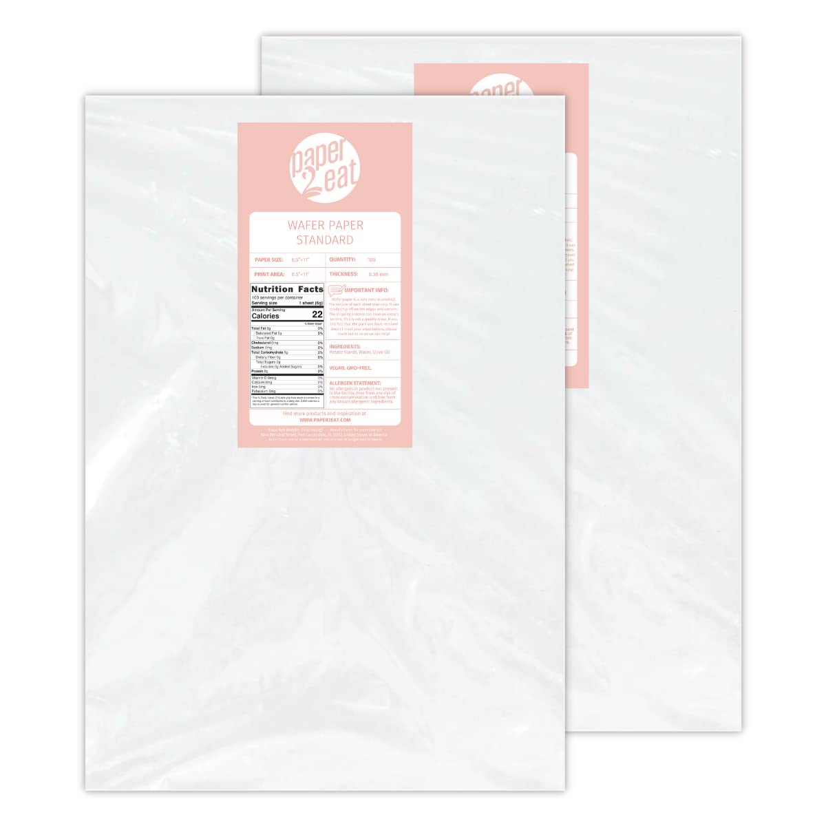 Printable Edible Wafer Paper Sheets from paper2eat (Standard (0.30 mm - 200 sheets))