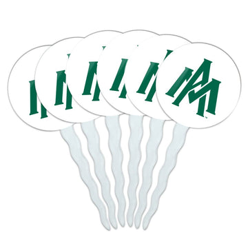 University of Arkansas at Monticello Secondary Logo Cupcake Picks Toppers Decoration Set of 6
