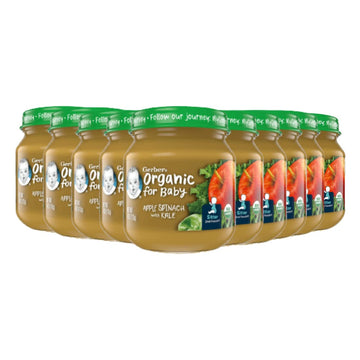 Gerber 2Nd Foods, Organic For Baby, Non-Gmo, Apple Spinach With Kale Flavor, 4 Ounce (Pack Of 10)