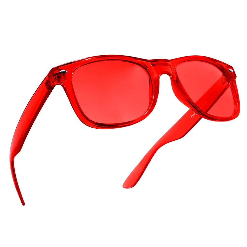 Purple Canyon Red Color Therapy Glasses For Chakra Healing, Chromotherapy, And Mood