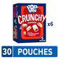 Pop-Tarts Crunchy Poppers Crunchy Filled Snack Pieces, Kids Snacks, On-the-Go, Frosted Strawberry Crunch (6 Boxes, 30 Pouches)