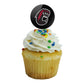 Central Washington University Secondary Logo Cupcake Picks Toppers Decoration Set Of 6