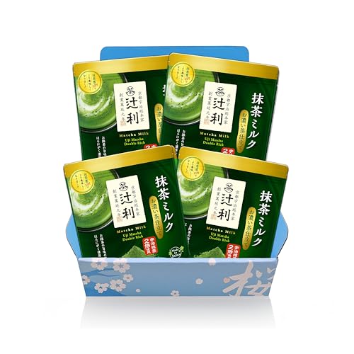 Matcha Latte Uji Double Rich Milk By Tsujiri, Kyoto Japan (600G 4 Pack Gift Box)