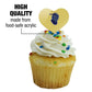 GRAPHICS & MORE Cupcake Toppers Set of 6, Acrylic, Worcester State, Heart Decoration, One Size, Model CUPCAKE.HEART.CLCWOS.Z007183