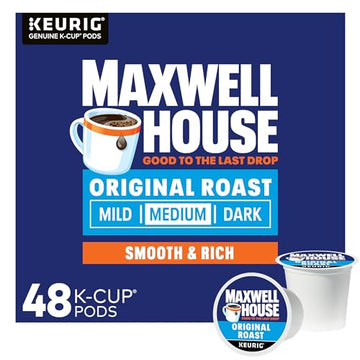 Maxwell House Original Roast Medium Roast K-Cup Coffee Pods, 48 Ct. Box