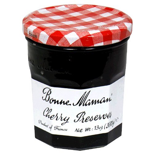 Bonne Maman Cherry Preserves, 13 oz Glass Jars (Pack of 6) - Non-GMO, Made with Simple Ingredients